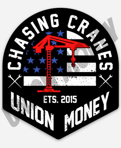 Chasing Cranes Sticker