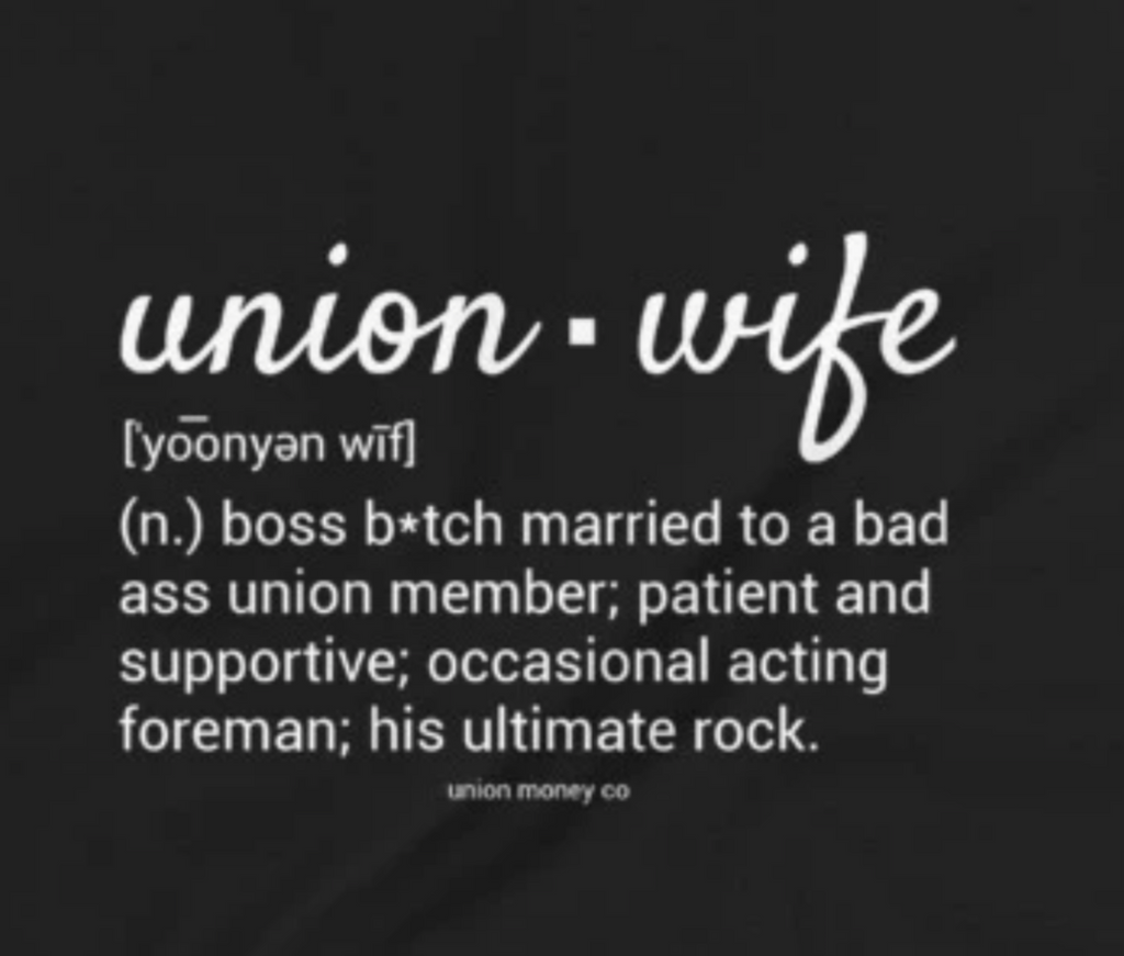 Union Wife Definition Women's Relaxed T-Shirt- White lettering – UNION  MONEY CO