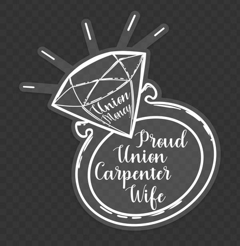 Proud Union Carpenter Wife Sticker