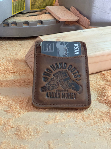 No Hand Outs - Brown Leather Wallet