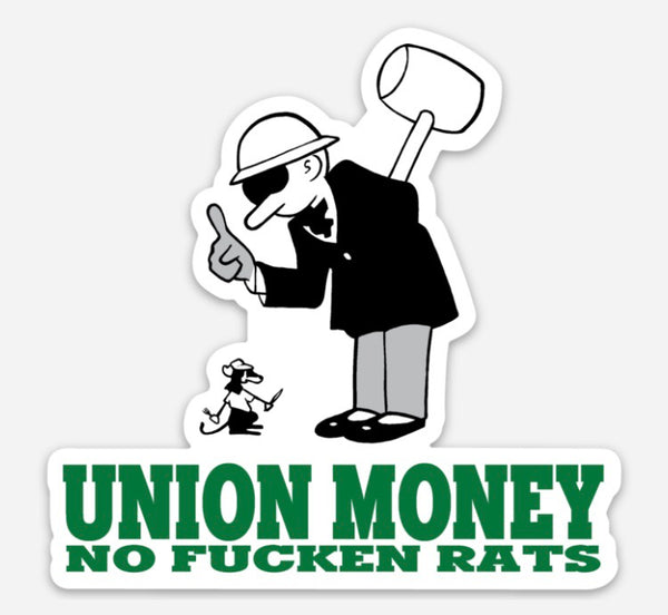 No Rats Sticker Decal - Funny PopArt Vinyl Sticker, Waterproof & Self-Adhesive For Car, Laptop, Wall (Multicolor, Small)