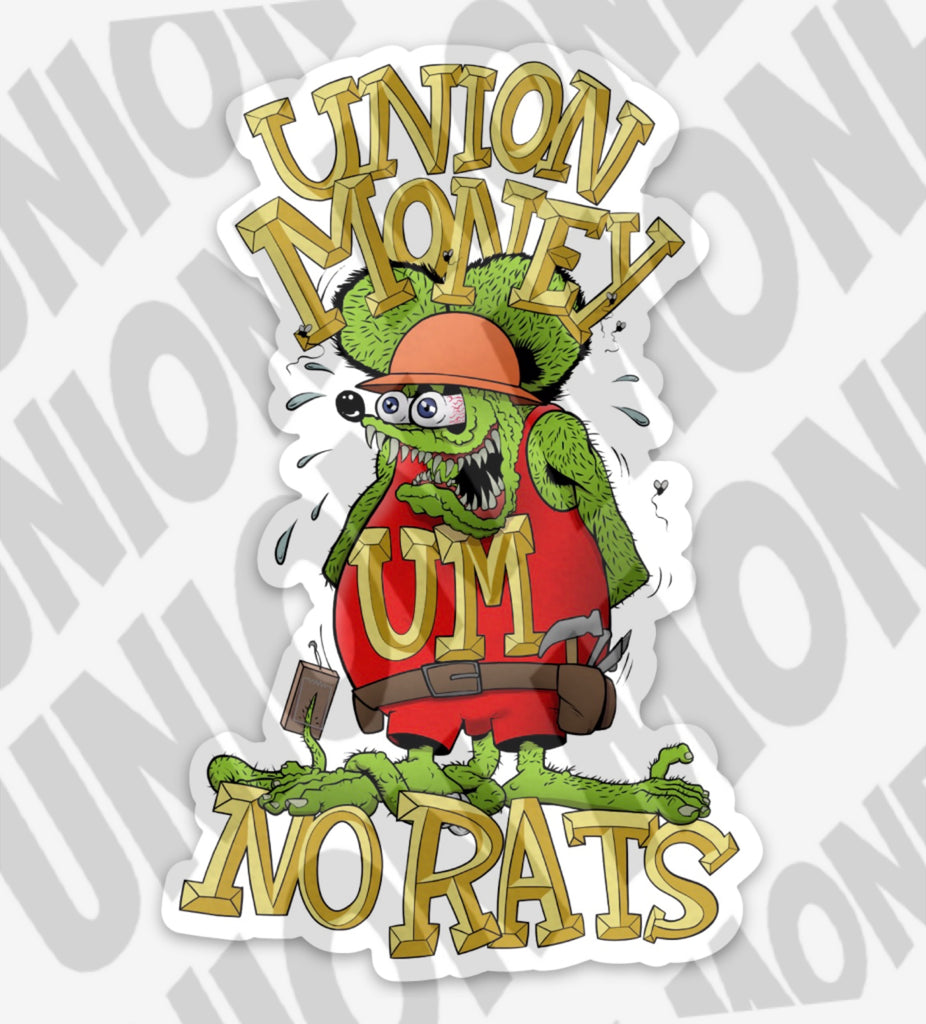 No Rats Union Sticker No Rats allowed – UNION MONEY CO