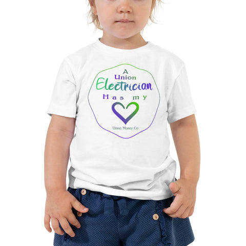 A Union Electrician has my HEART- Toddler Short Sleeve Tee